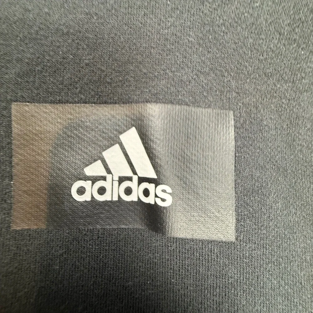 Adidas‎ Mens Box Logo Hoodie Faded Black Pullover Sweatshirt Small 0145